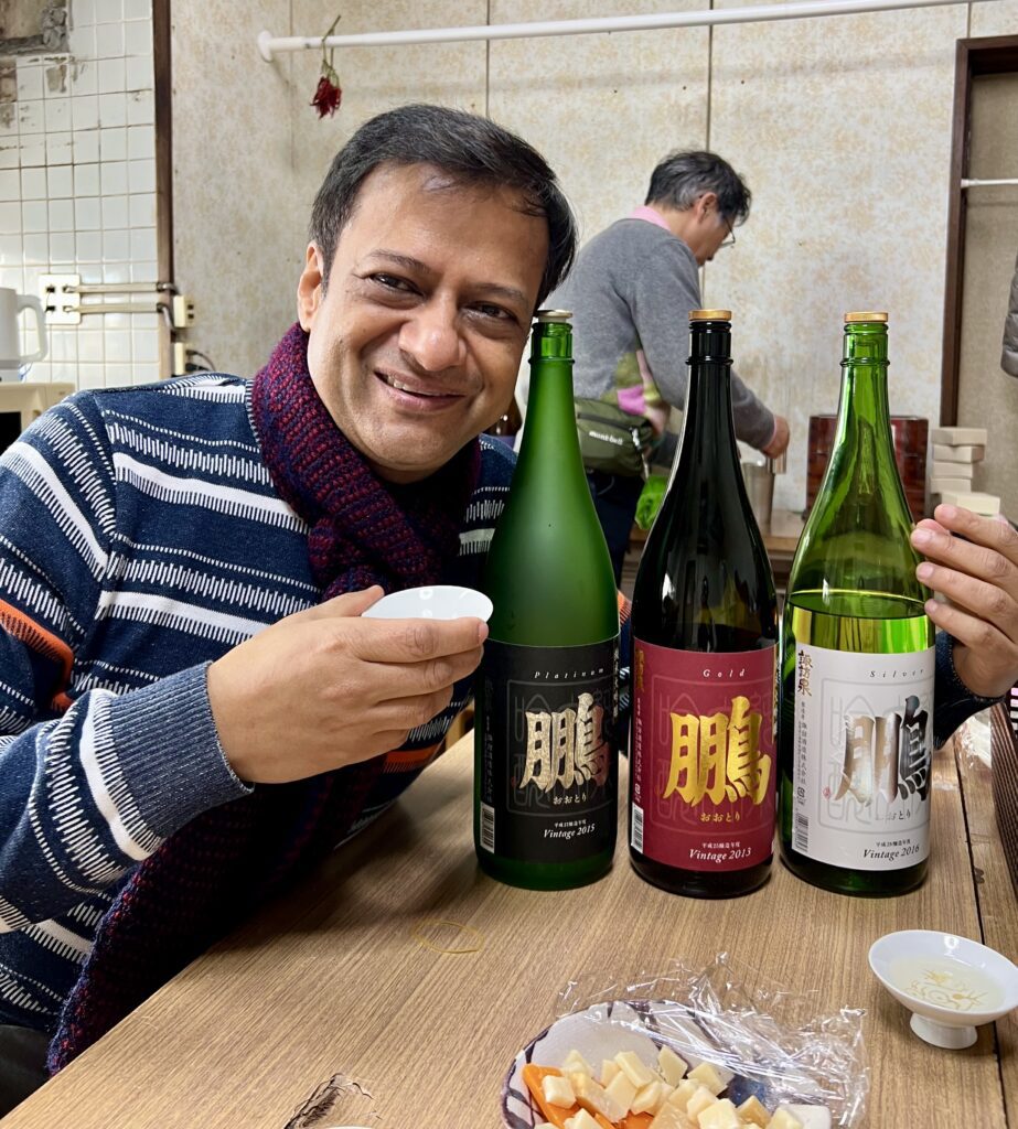 Ravi Joshi at Suwaizumi Brewery Tottori Prefecture