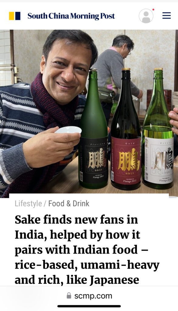 South China Morning Post article on Sake highlighting Sake Club India
