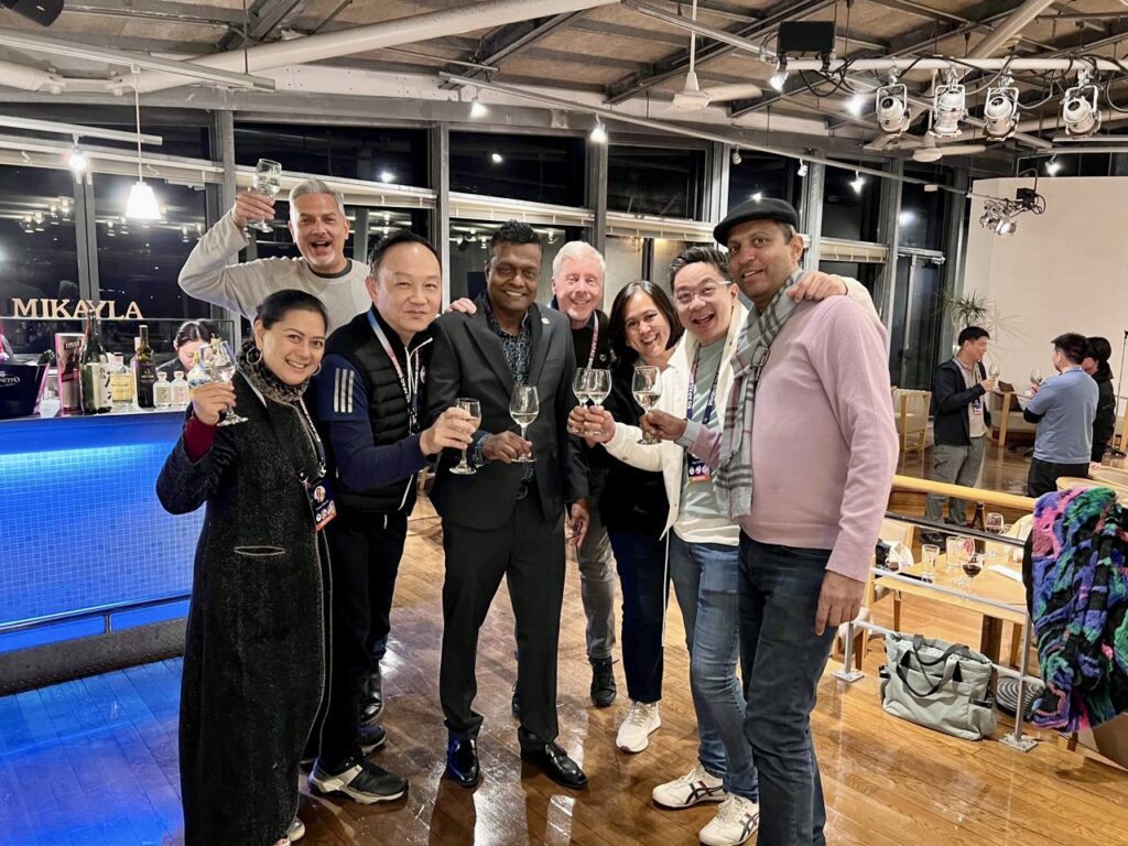 Kampai time at Sake Club India event in Kagawa Japan