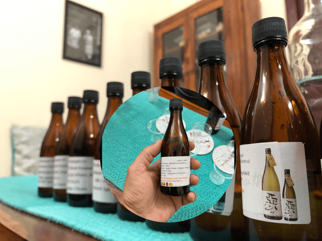 Shochu samples fro Sakagura Ohtemon