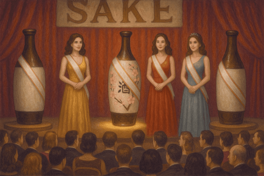 AI generated image of a sake pageant