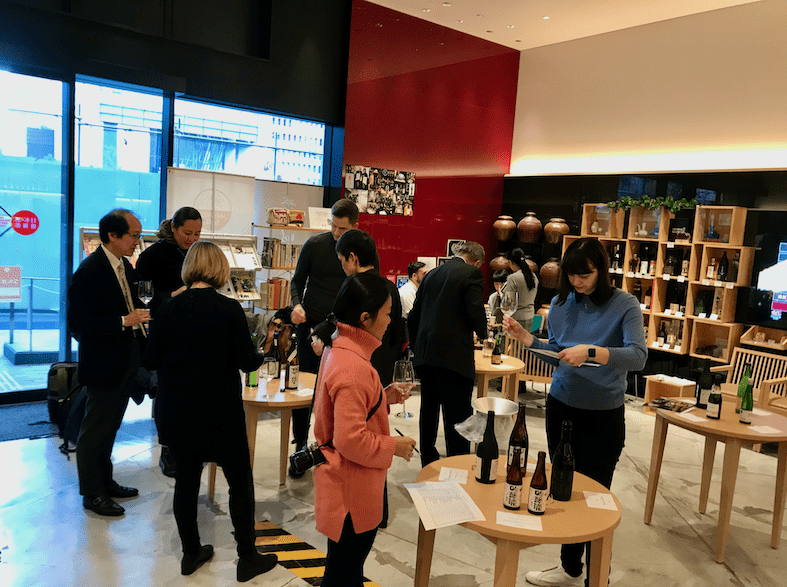 Tasting Centre at Japan Sake and Shochu Makers association.