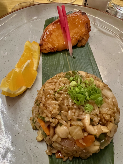 Mixed salmon fried rice