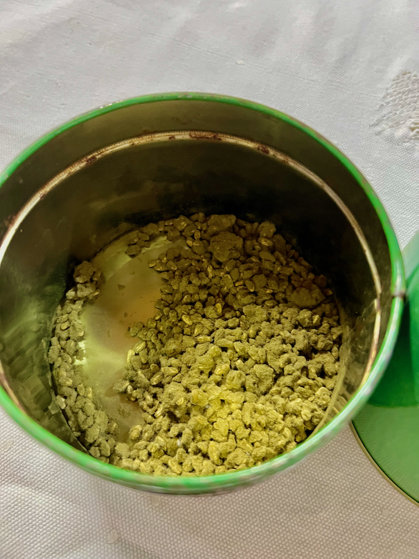 Koji mold cultivated on brown rice