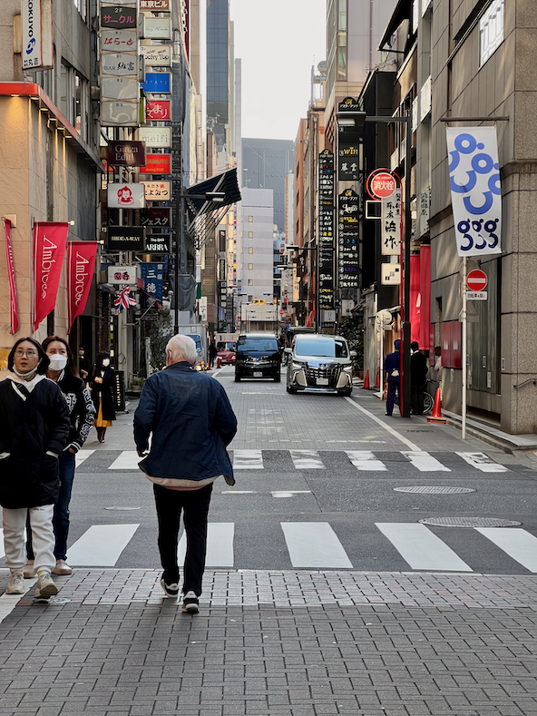 The famous Ginza district in Tokyo