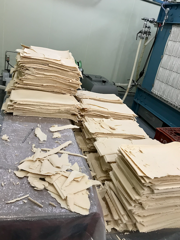 Sake Kasu obtained after pressing sake