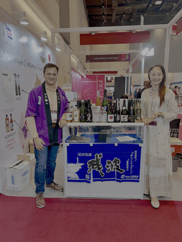 Ravi Joshi and Maaya Takaoka at Prowine Mumbai 2025