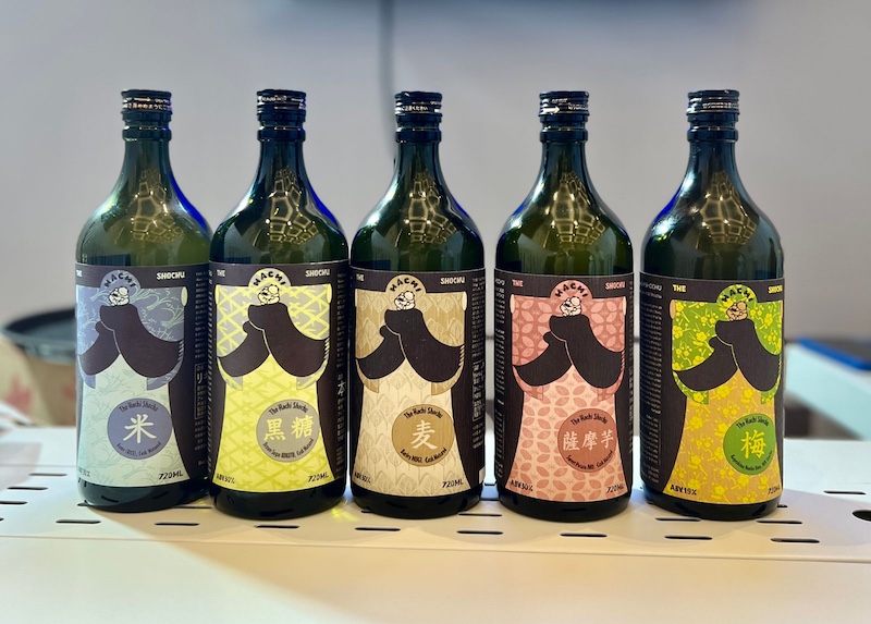 The Hachi Shochu tasting line up in New Delhi