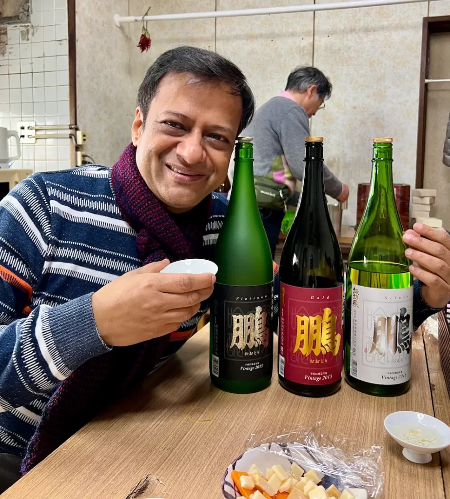 Ravi Joshi at Suwaizumi Brewery Tottori Prefecture